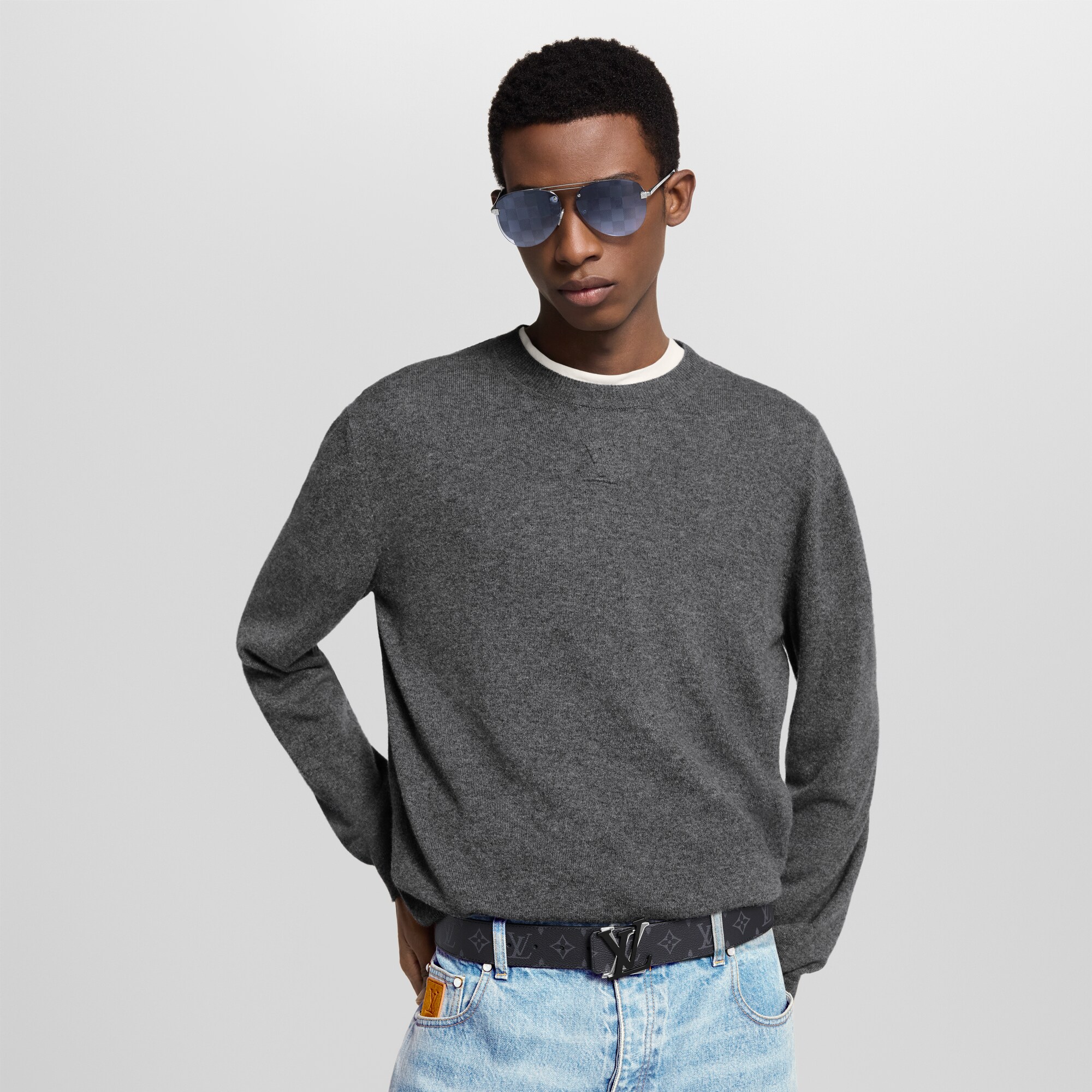 LV Shake 40mm Reversible Belt Monogram Eclipse Canvas